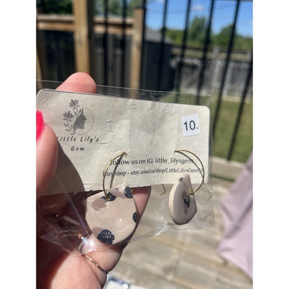 handmade Polymer Clay earrings lot -2. 12 Unique 12 Pcs Stainless Steel Base - Picture 8 of 14